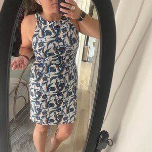 H&M Bold Paisley Pattern Sleeveless Dress EUC L